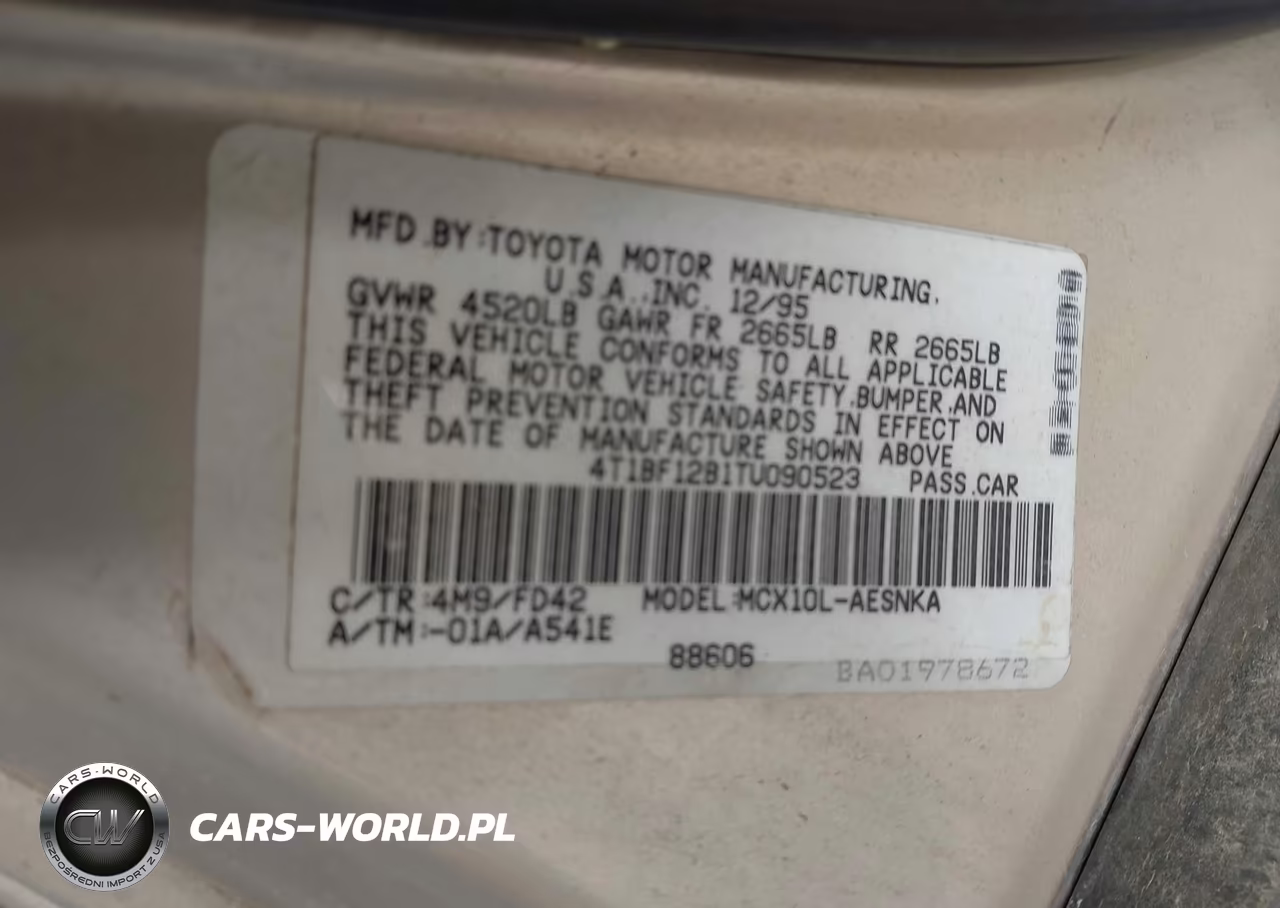 1996 Toyota Avalon Xl-Xls VIN:4T1BF12B1TU090523 - 9