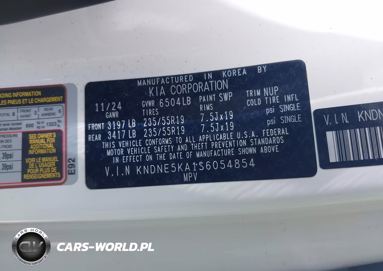 2025 Kia Carnival Mpv Hybrid Sx Prestige VIN:KNDNE5KA1S6054854 - 9