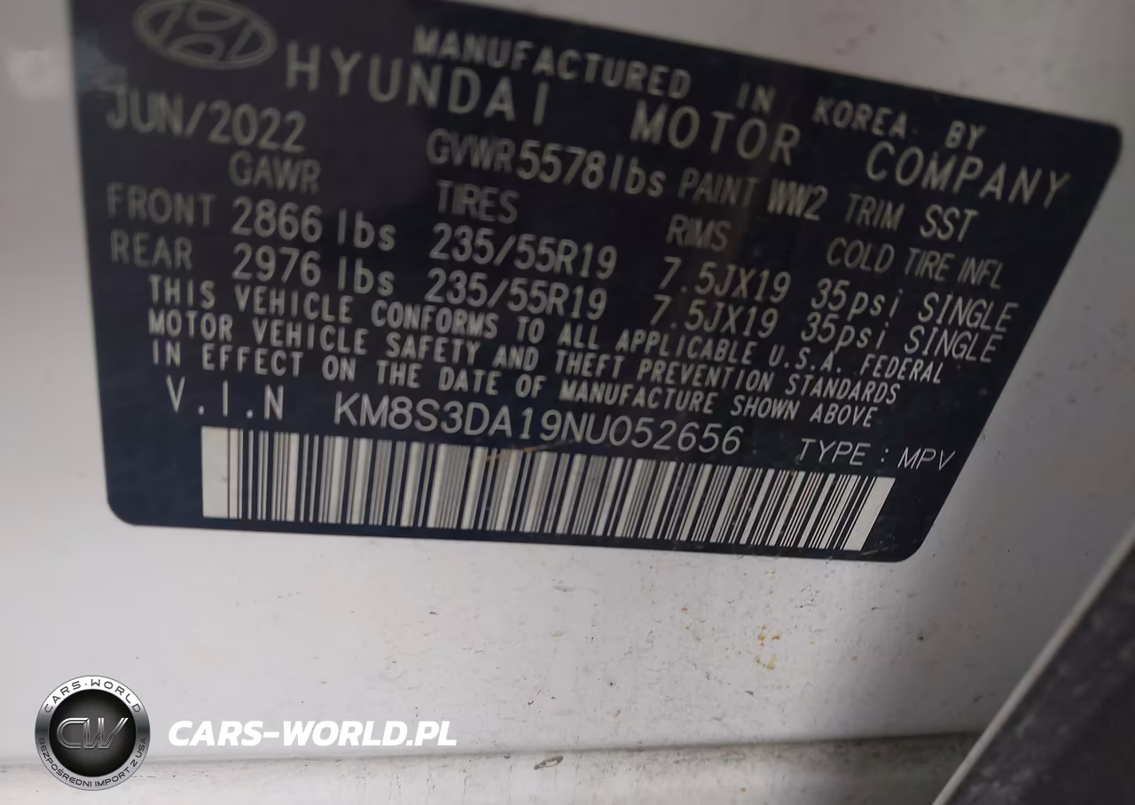 2022 Hyundai Santa Fe Hybrid Sel Premium VIN:KM8S3DA19NU052656 - 9