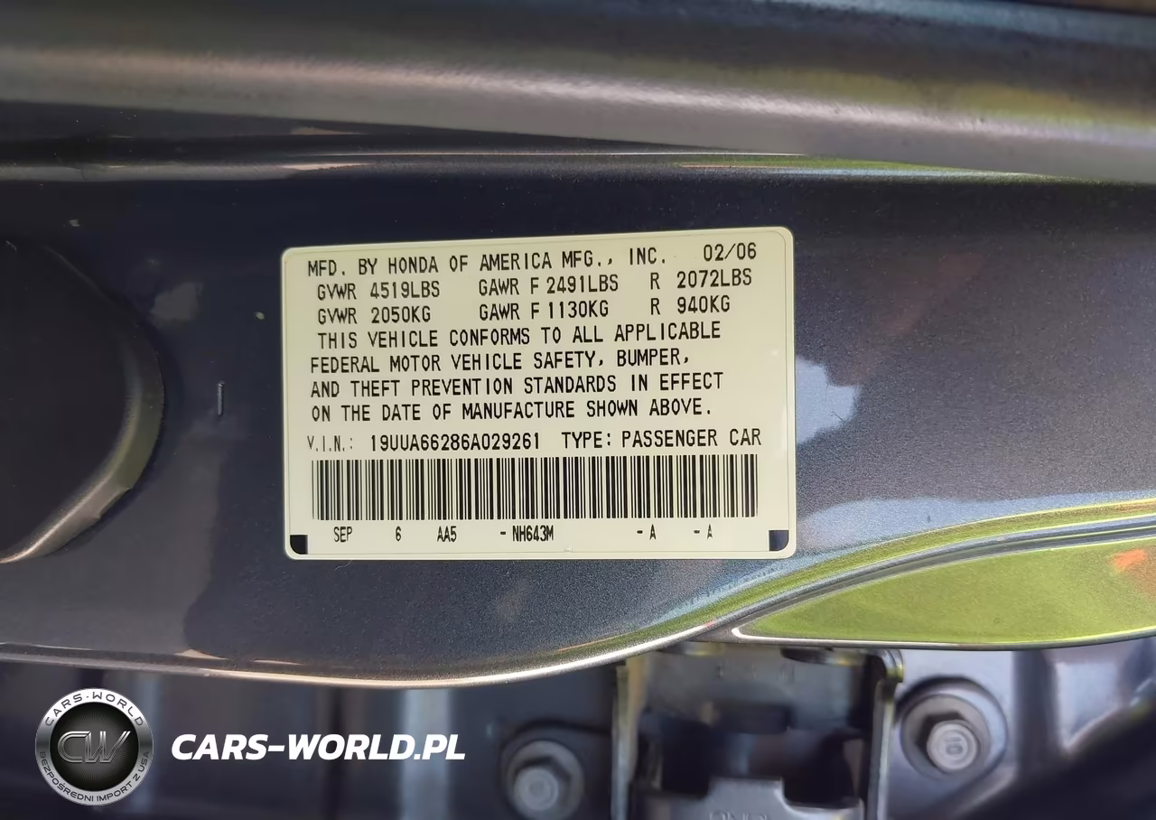 2006 Acura Tl VIN:19UUA66286A029261 - 8