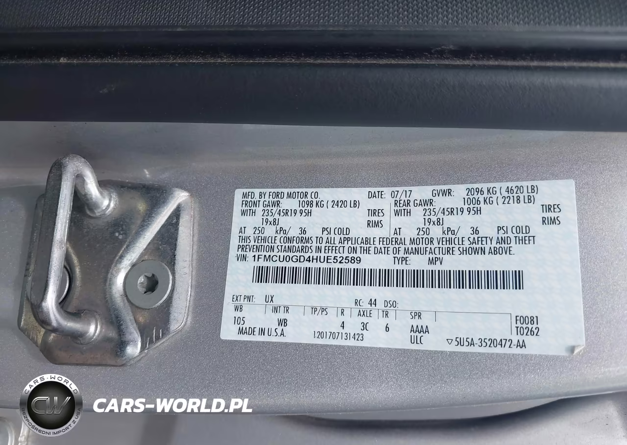2017 Ford Escape Se VIN:1FMCU0GD4HUE52589 - 9