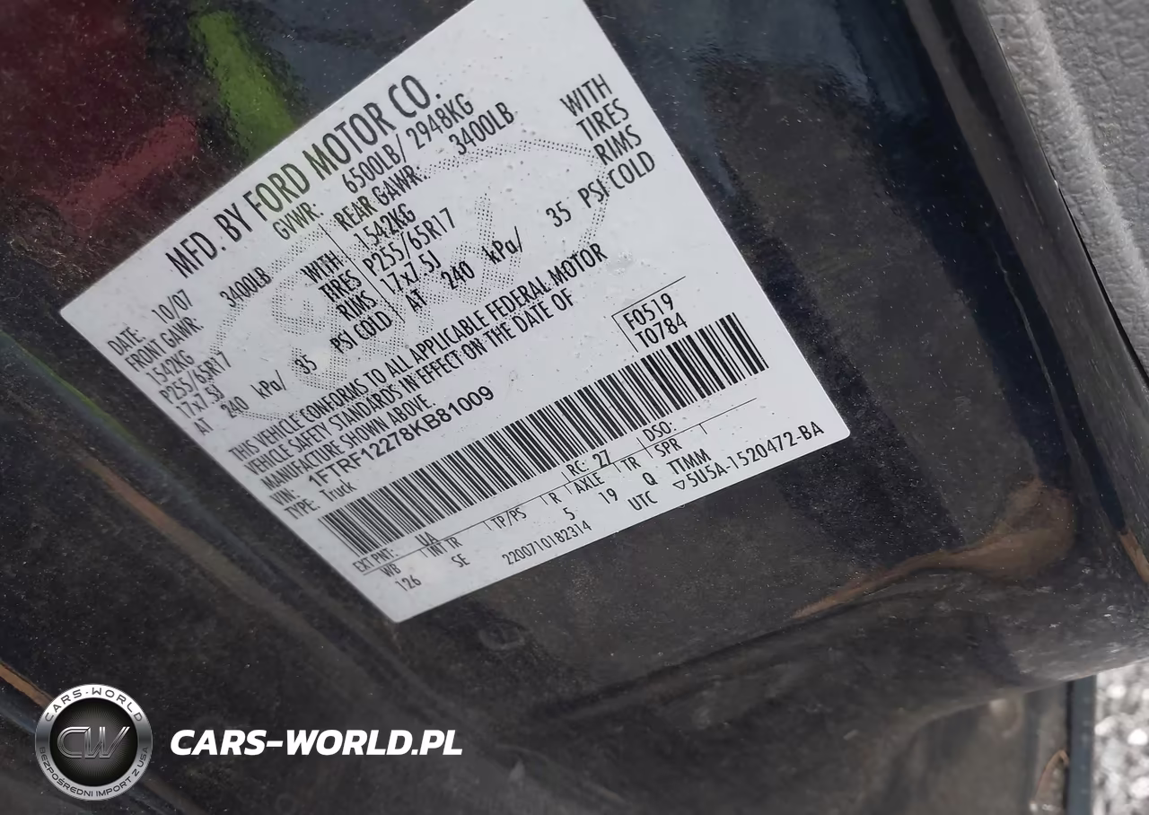 2008 Ford F-150 Stx-Xl-Xlt VIN:1FTRF12278KB81009 - 9