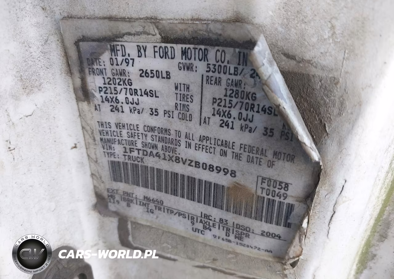 1997 Ford Aerostar Xlt VIN:1FTDA41X8VZB08998 - 9