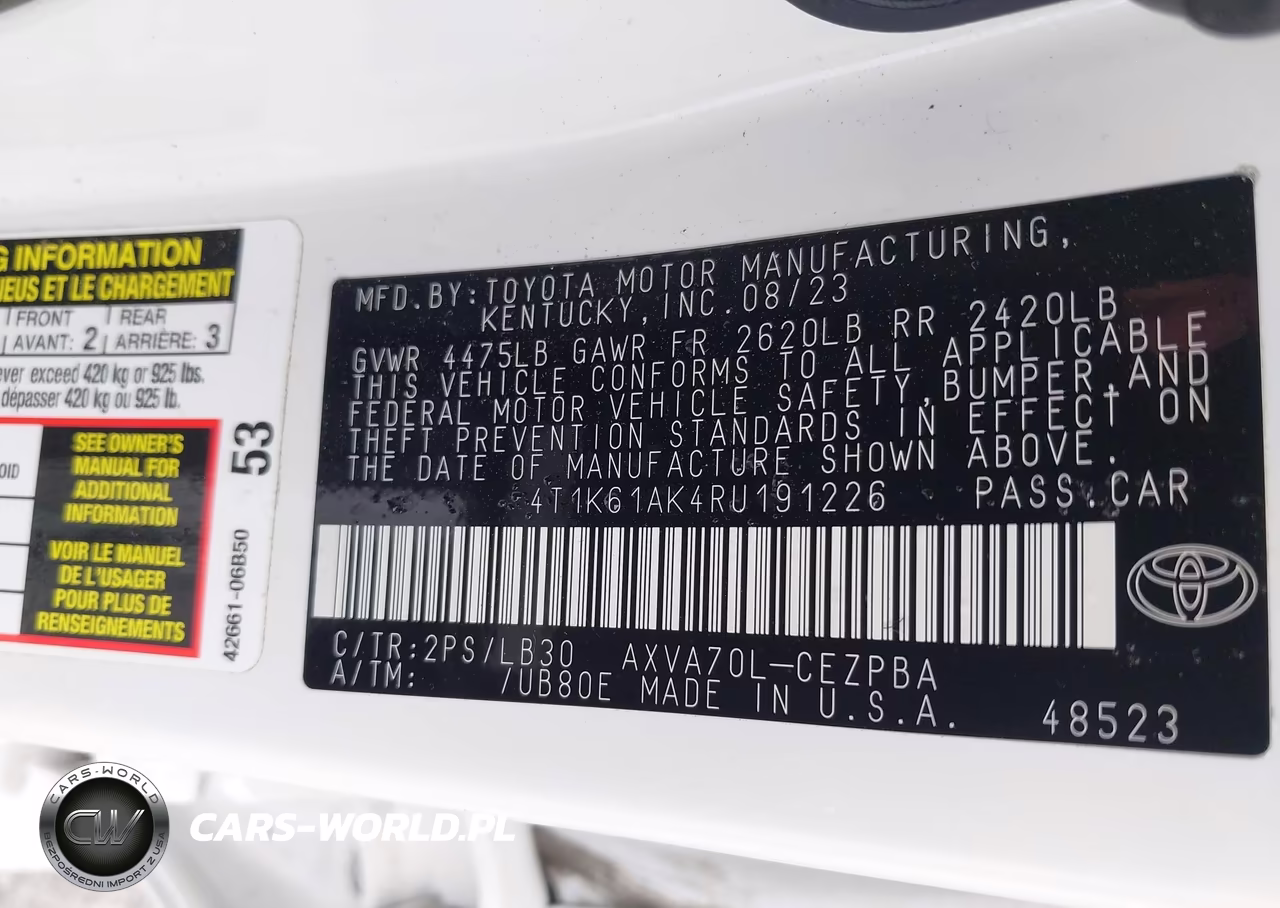 2024 Toyota Camry Xse VIN:4T1K61AK4RU191226 - 9