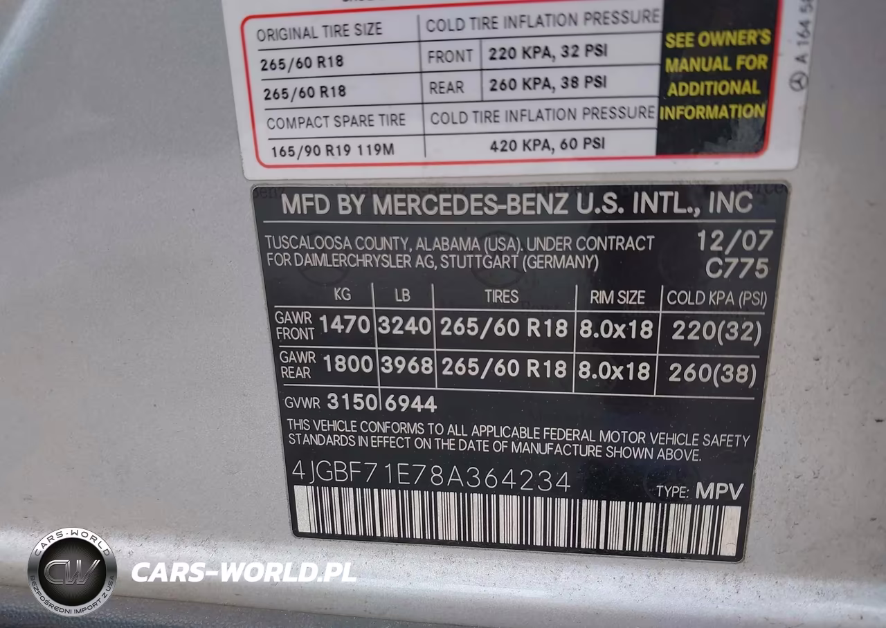 2008 Mercedes-Benz Gl 450 4Matic VIN:4JGBF71E78A364234 - 9