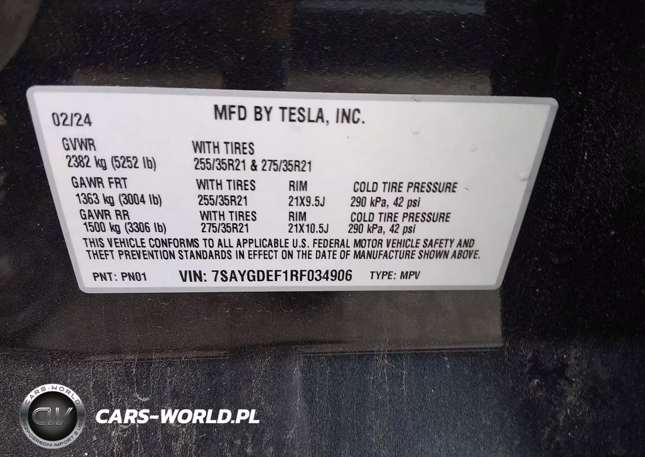 2024 Tesla Model Y Performance Dual Motor All-Wheel Drive VIN:7SAYGDEF1RF034906 - 9
