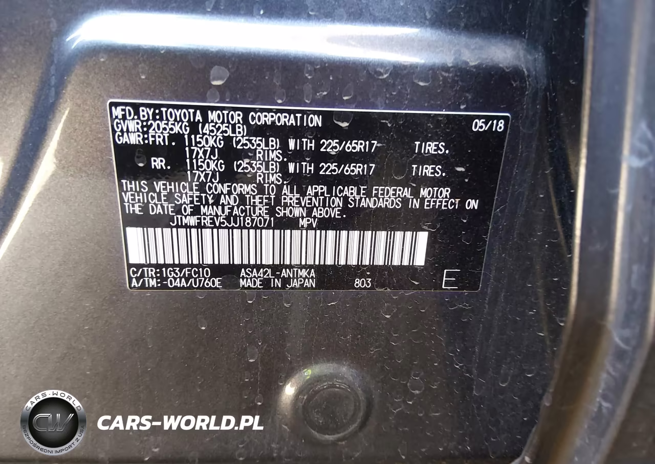 2018 Toyota Rav4 Xle VIN:JTMWFREV5JJ187071 - 9