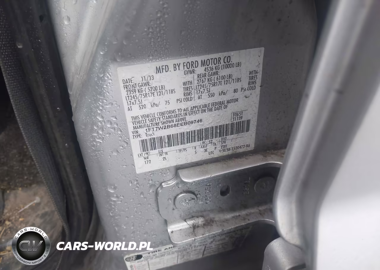 2014 Ford F-250 Xlt VIN:1FT7W2B68EEB09746 - 9