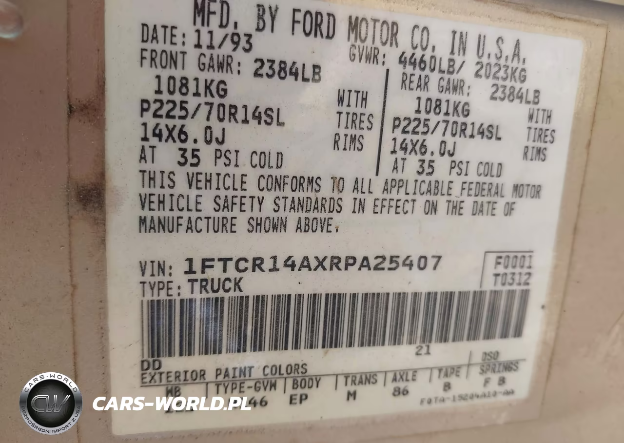 1994 Ford Ranger Super Cab VIN:1FTCR14AXRPA25407 - 9