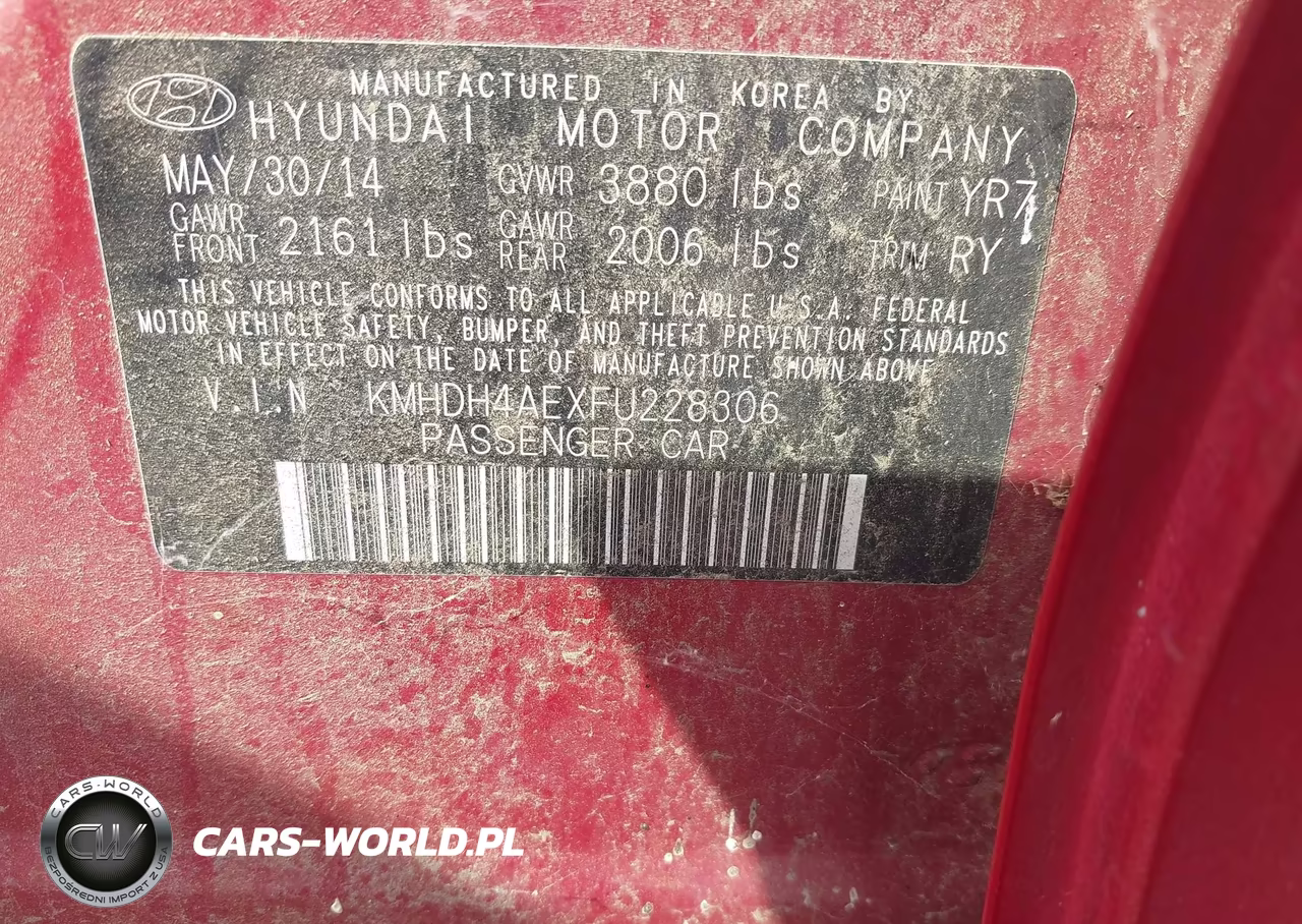2015 Hyundai Elantra Limited VIN:KMHDH4AEXFU228306 - 9