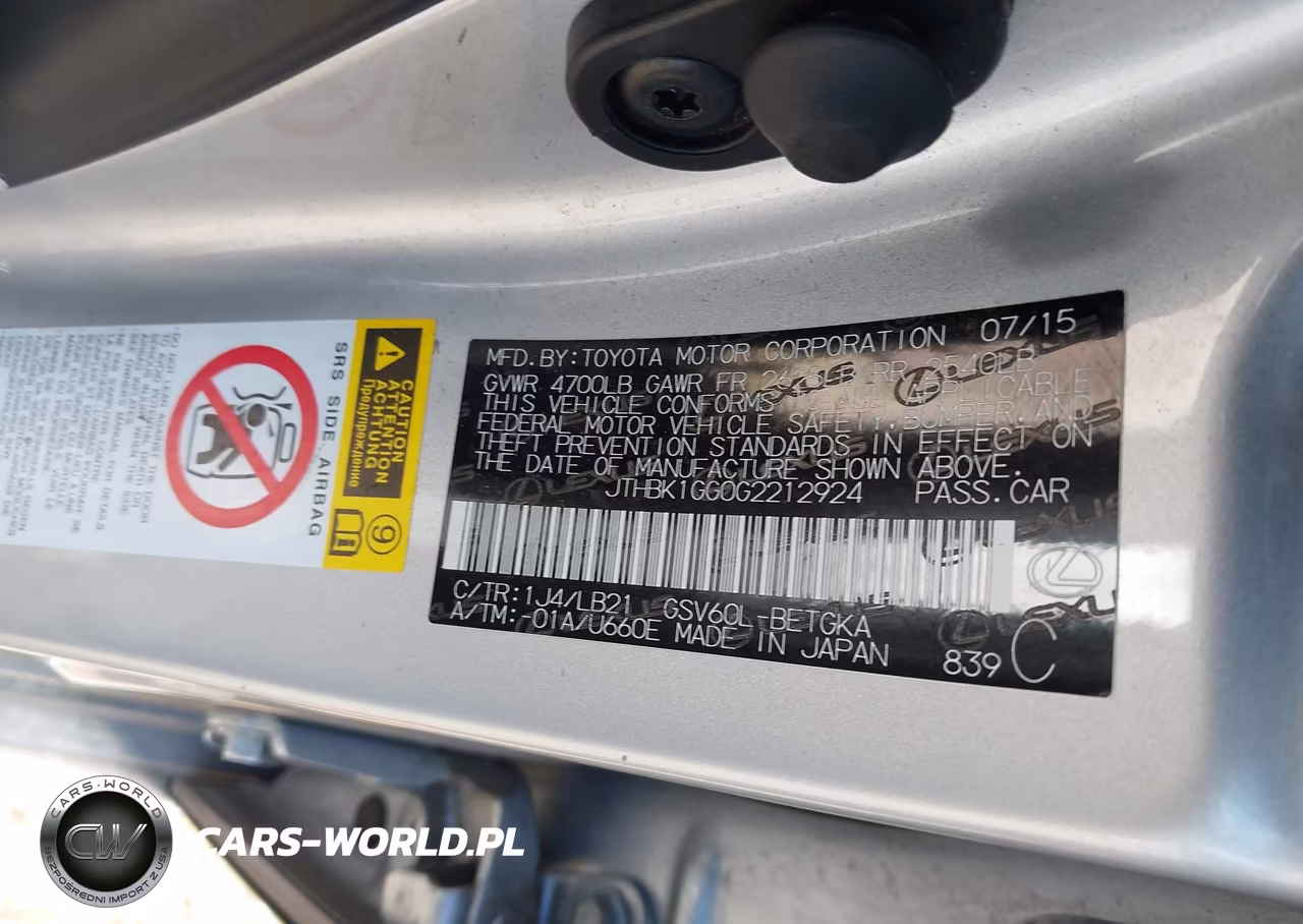 2016 Lexus Es 350 VIN:JTHBK1GG0G2212924 - 9
