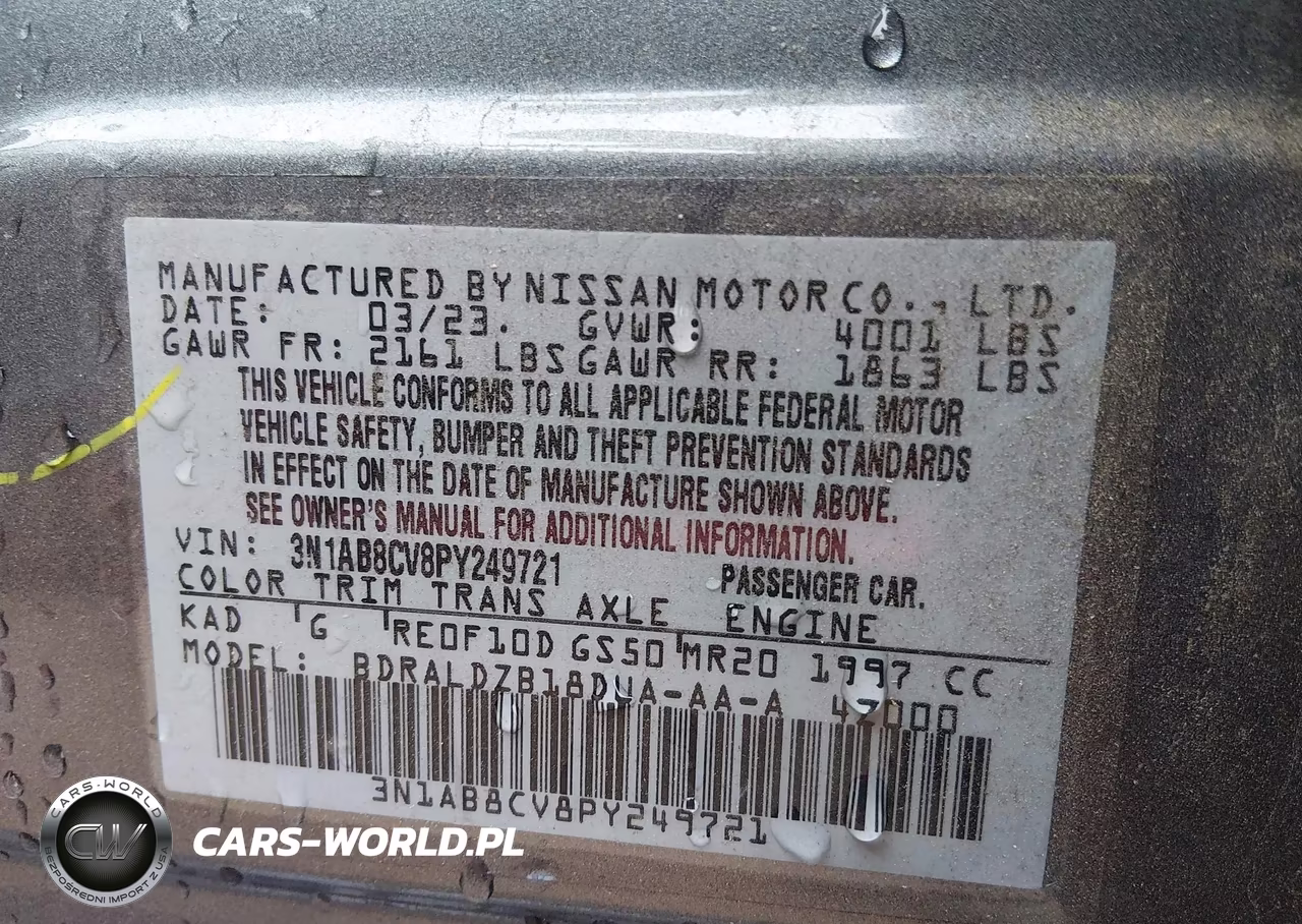 2023 Nissan Sentra Sv Xtronic Cvt VIN:3N1AB8CV8PY249721 - 9