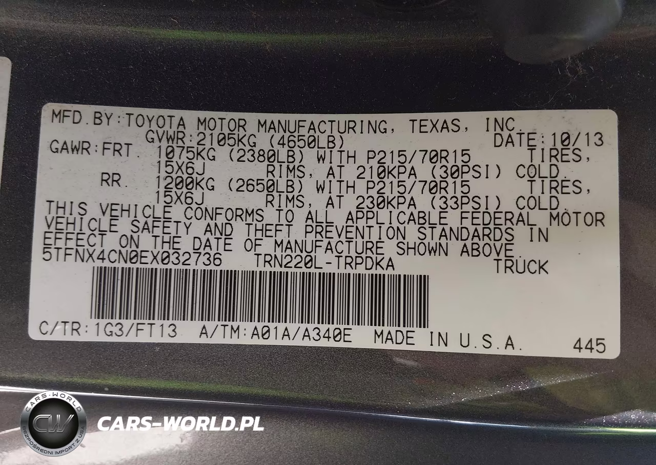 2014 Toyota Tacoma VIN:5TFNX4CN0EX032736 - 9