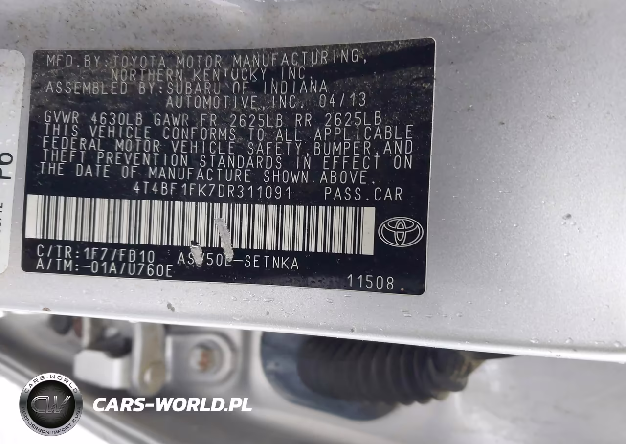 2013 Toyota Camry Le VIN:4T4BF1FK7DR311091 - 9
