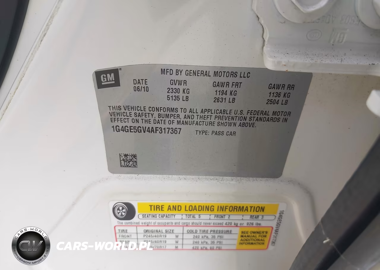 2010 Buick Lacrosse Cxs VIN:1G4GE5GV4AF317367 - 9