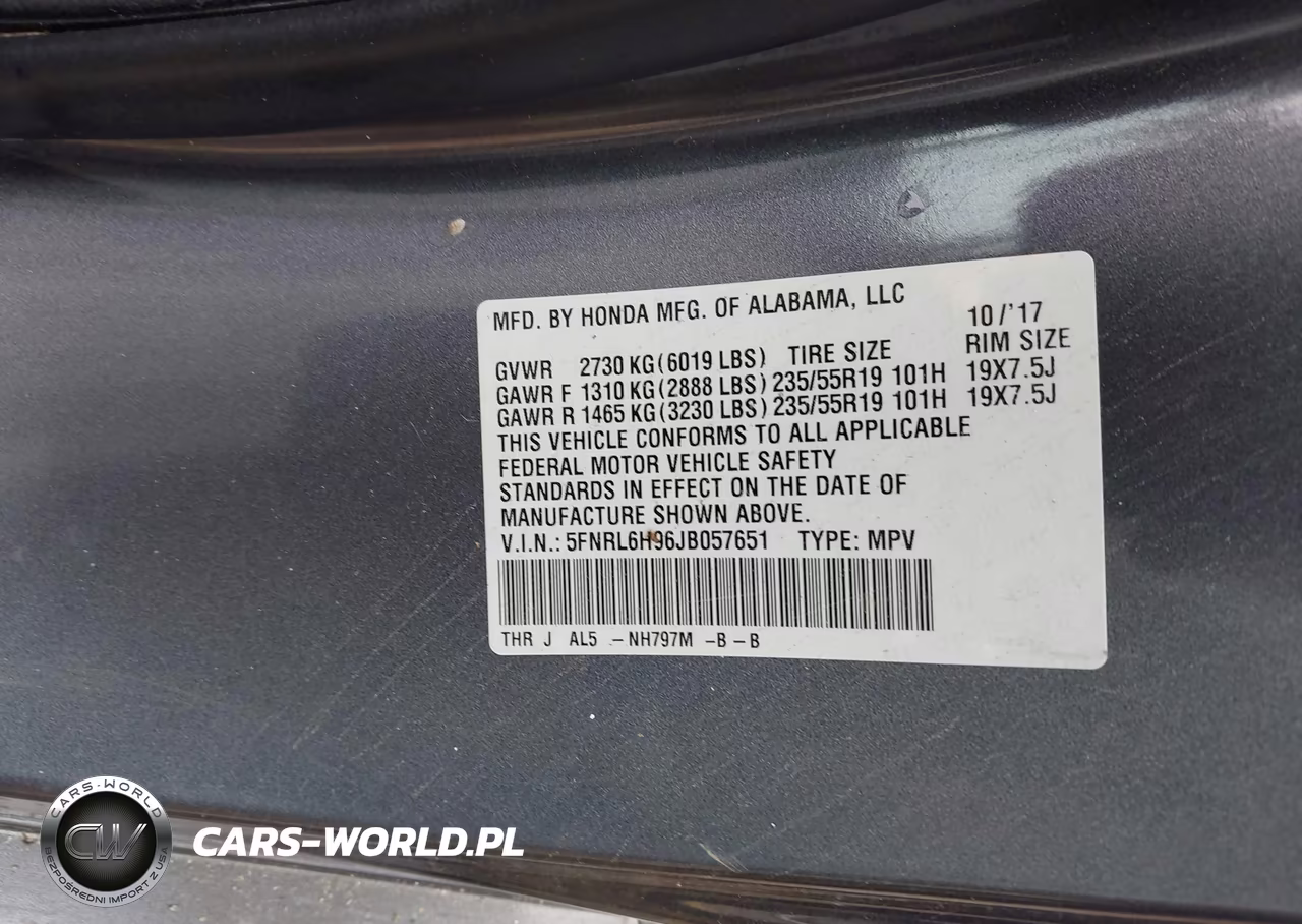 2018 Honda Odyssey Elite VIN:5FNRL6H96JB057651 - 9