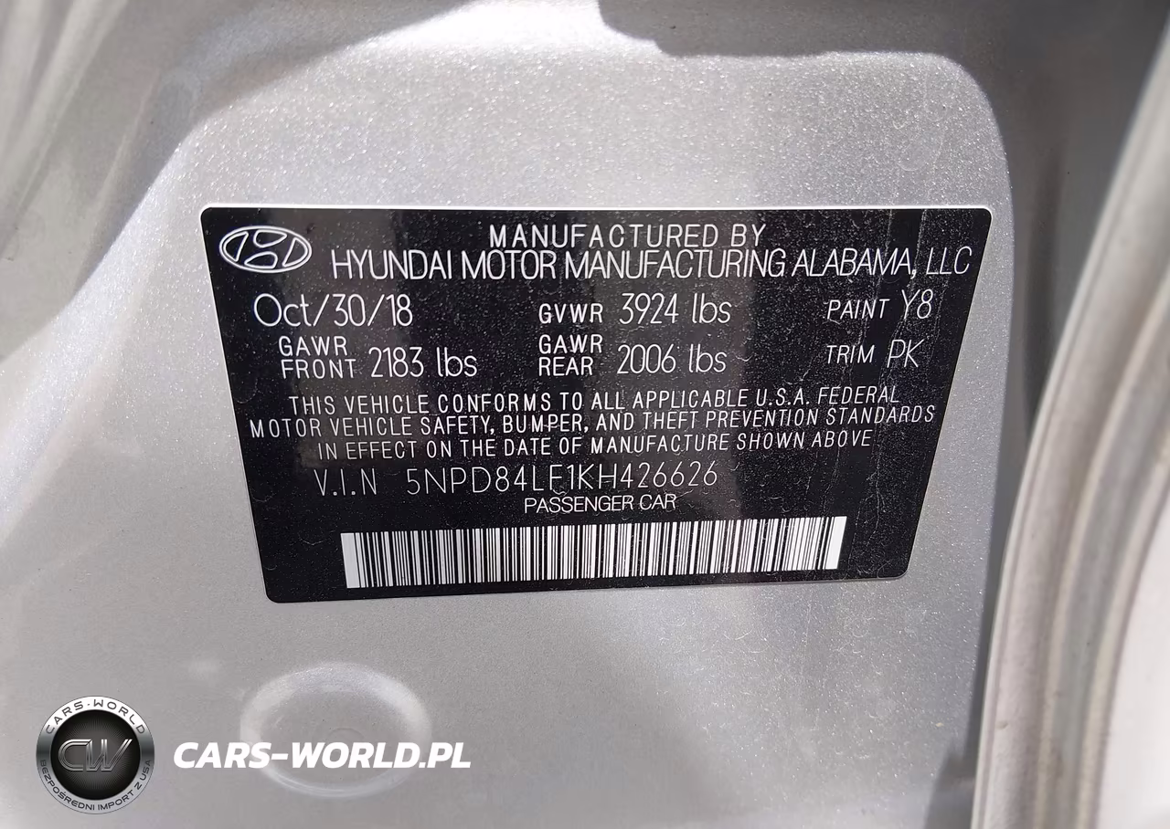 2019 Hyundai Elantra Sel VIN:5NPD84LF1KH426626 - 9