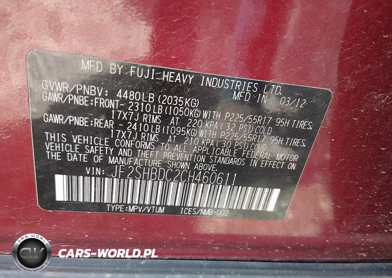 2012 Subaru Forester 2.5X Premium VIN:JF2SHBDC2CH460611 - 9