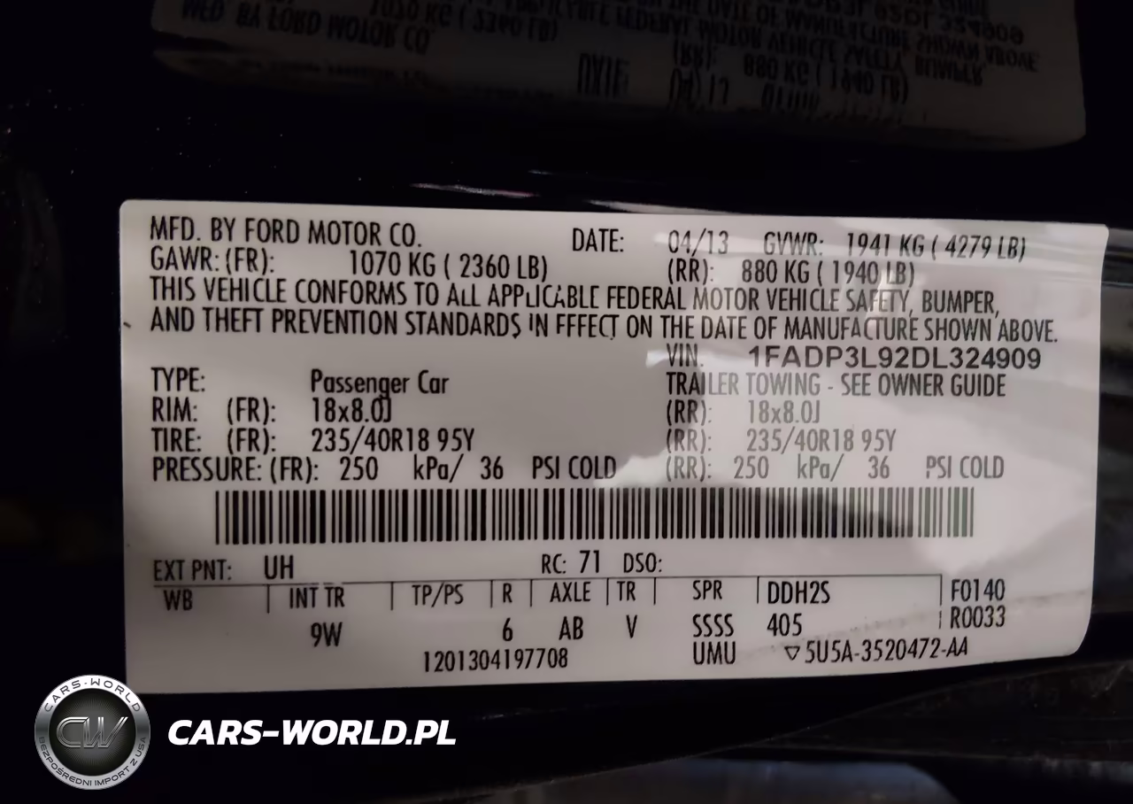 2013 Ford Focus St VIN:1FADP3L92DL324909 - 9