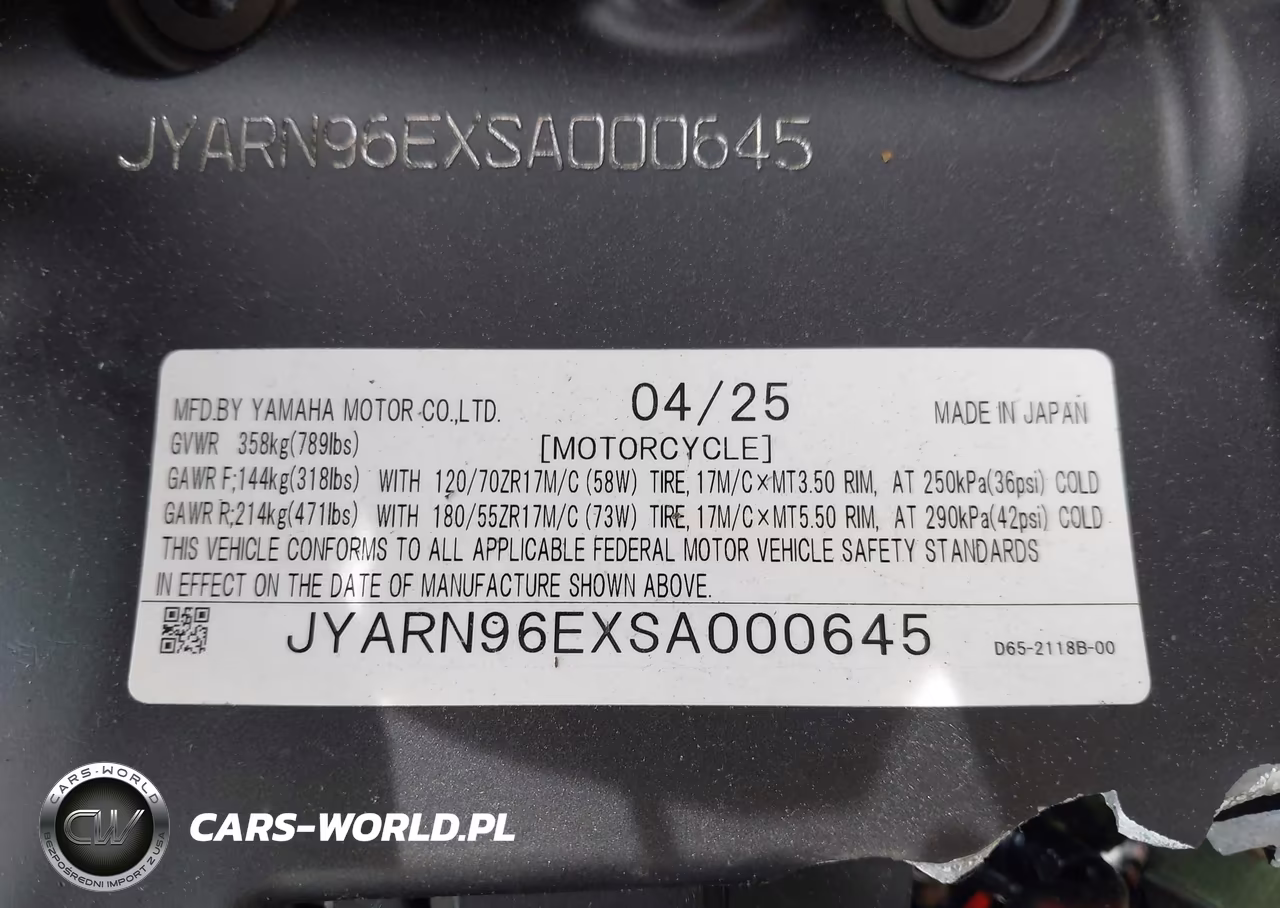 2025 Yamaha Mtm890 VIN:JYARN96EXSA000645 - 10