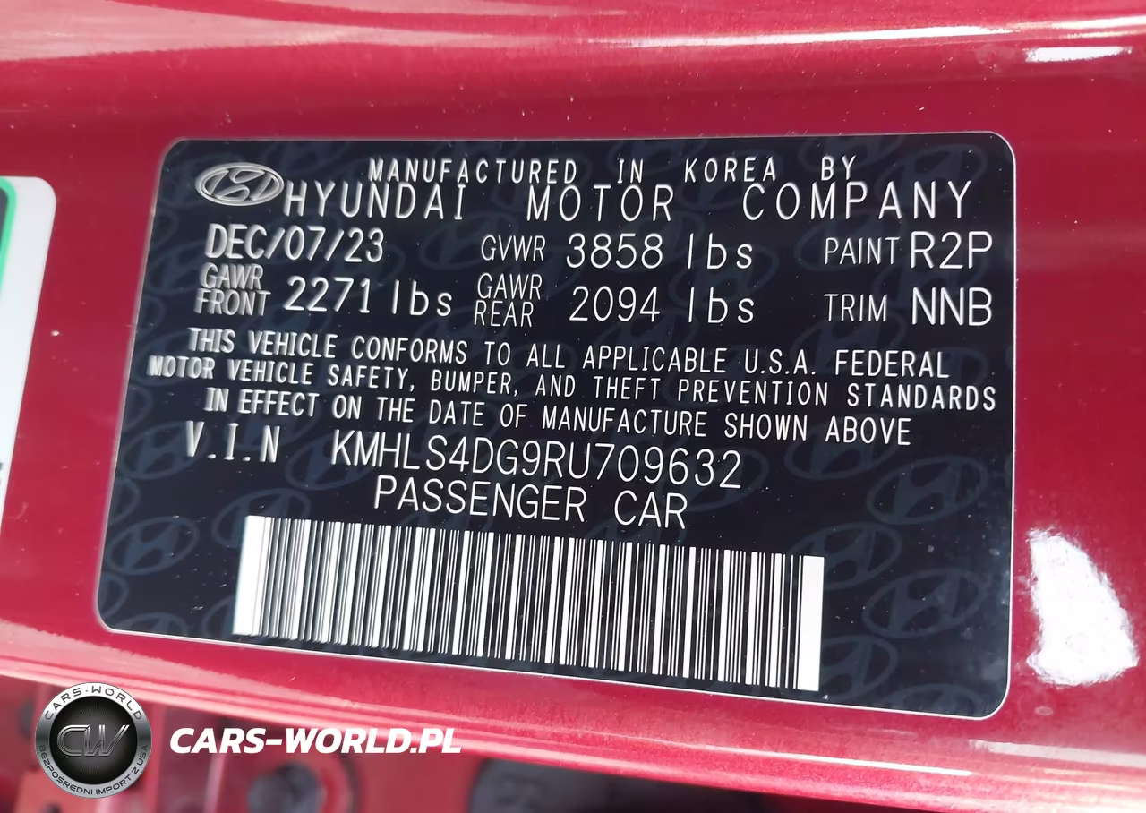 2024 Hyundai Elantra Sel VIN:KMHLS4DG9RU709632 - 9