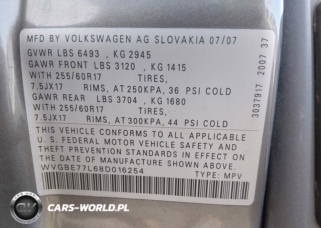 2008 Volkswagen Touareg 2 Vr6 Fsi VIN:WVGBE77L68D016254 - 9