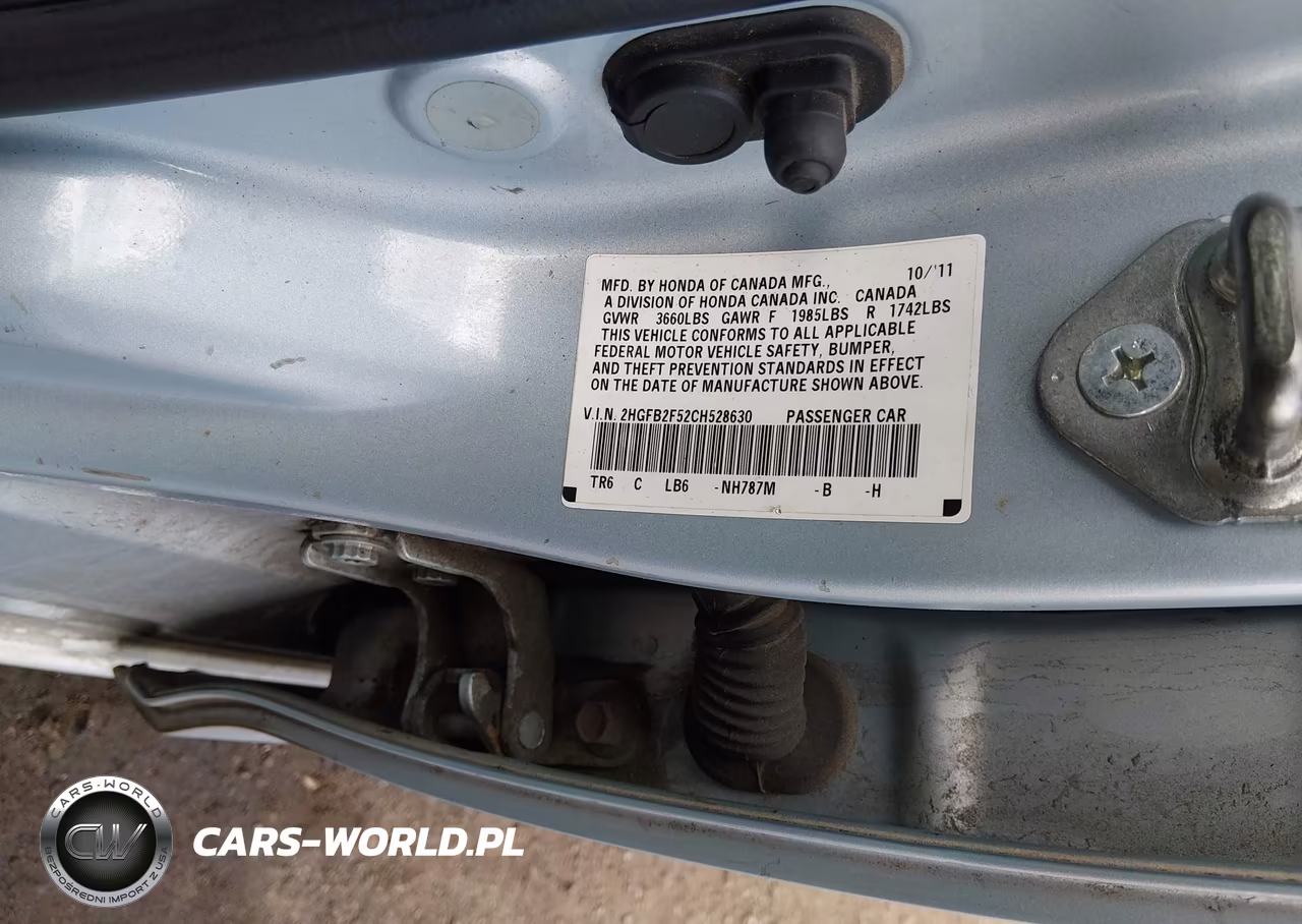 2012 Honda Civic Lx VIN:2HGFB2F52CH528630 - 9