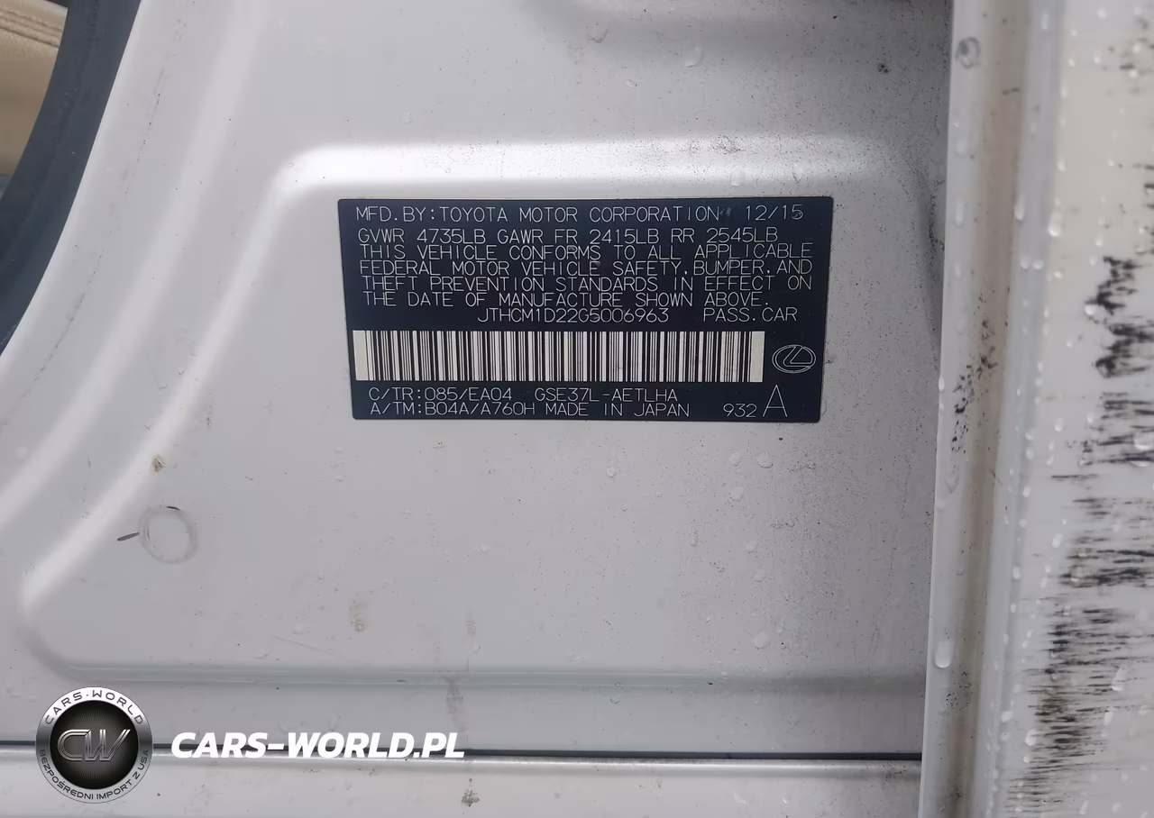 2016 Lexus Is 300 VIN:JTHCM1D22G5006963 - 9