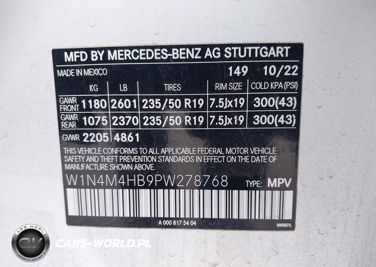 2023 Mercedes-Benz Glb 250 4Matic VIN:W1N4M4HB9PW278768 - 9