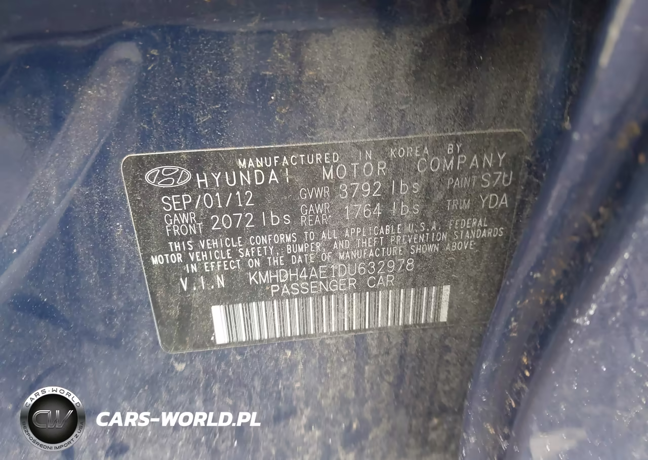 2013 Hyundai Elantra Gls VIN:KMHDH4AE1DU632978 - 9
