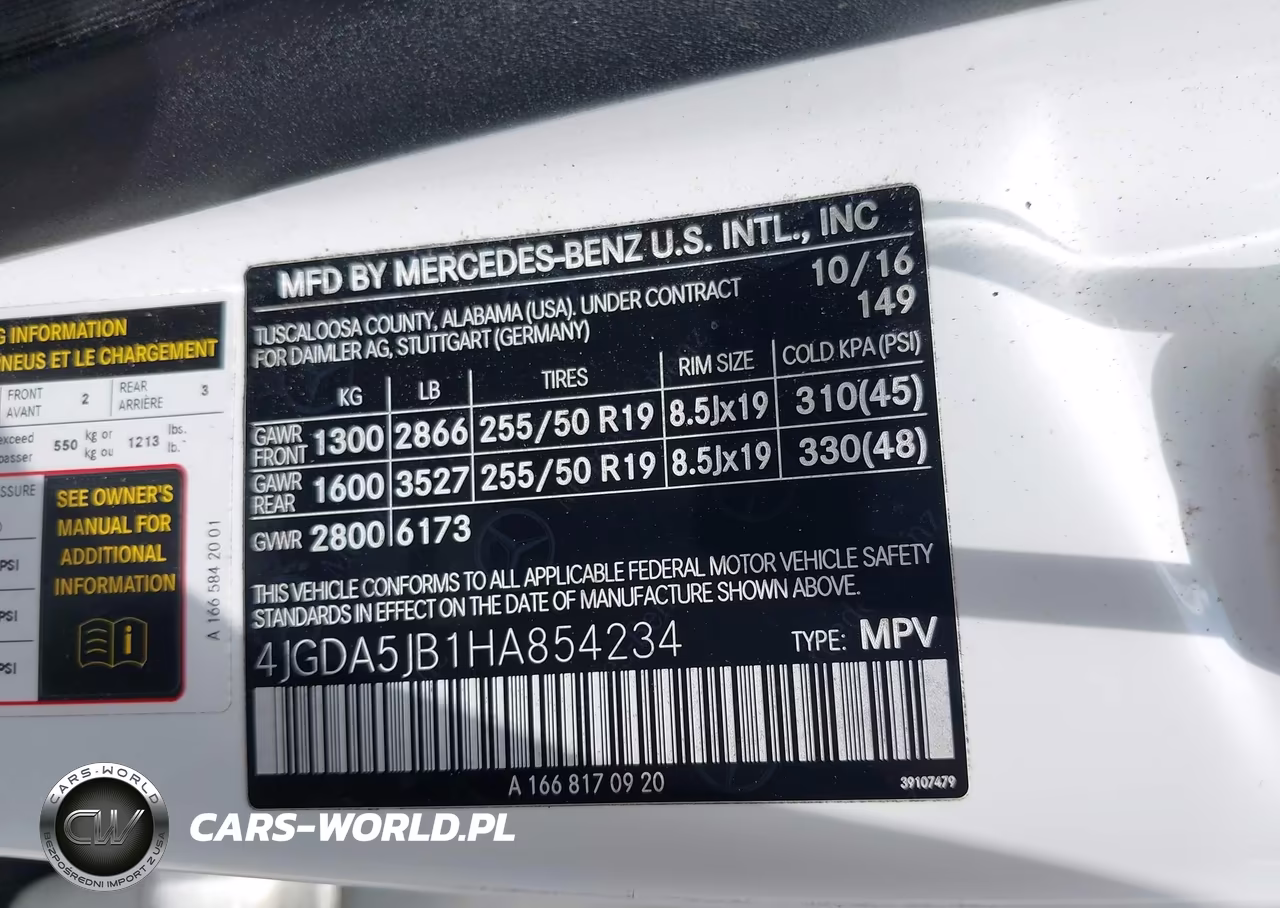 2017 Mercedes-Benz Gle 350 VIN:4JGDA5JB1HA854234 - 9