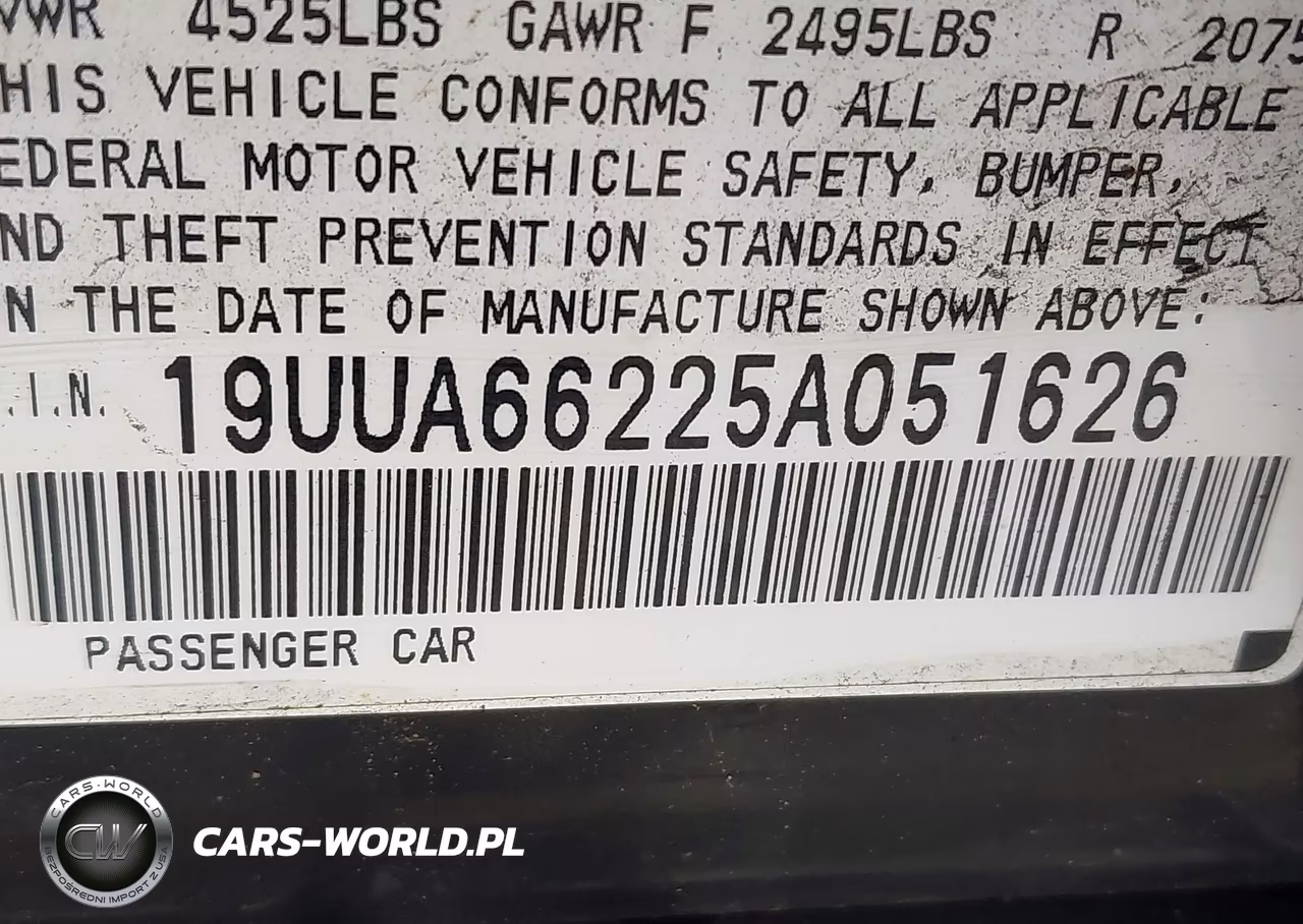 2005 Acura Tl VIN:19UUA66225A051626 - 9