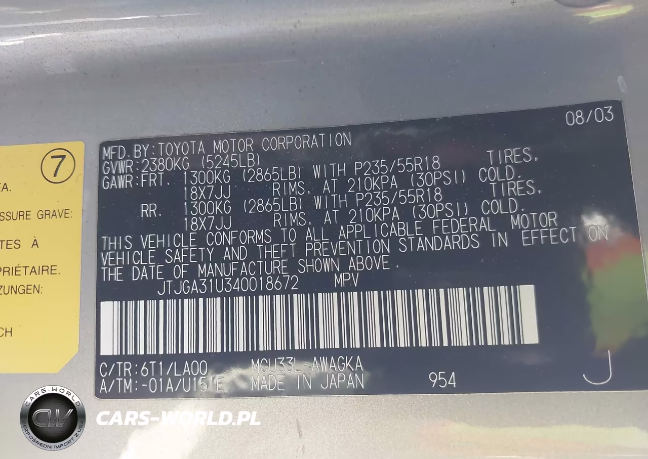 2004 Lexus Rx 330 VIN:JTJGA31U340018672 - 9