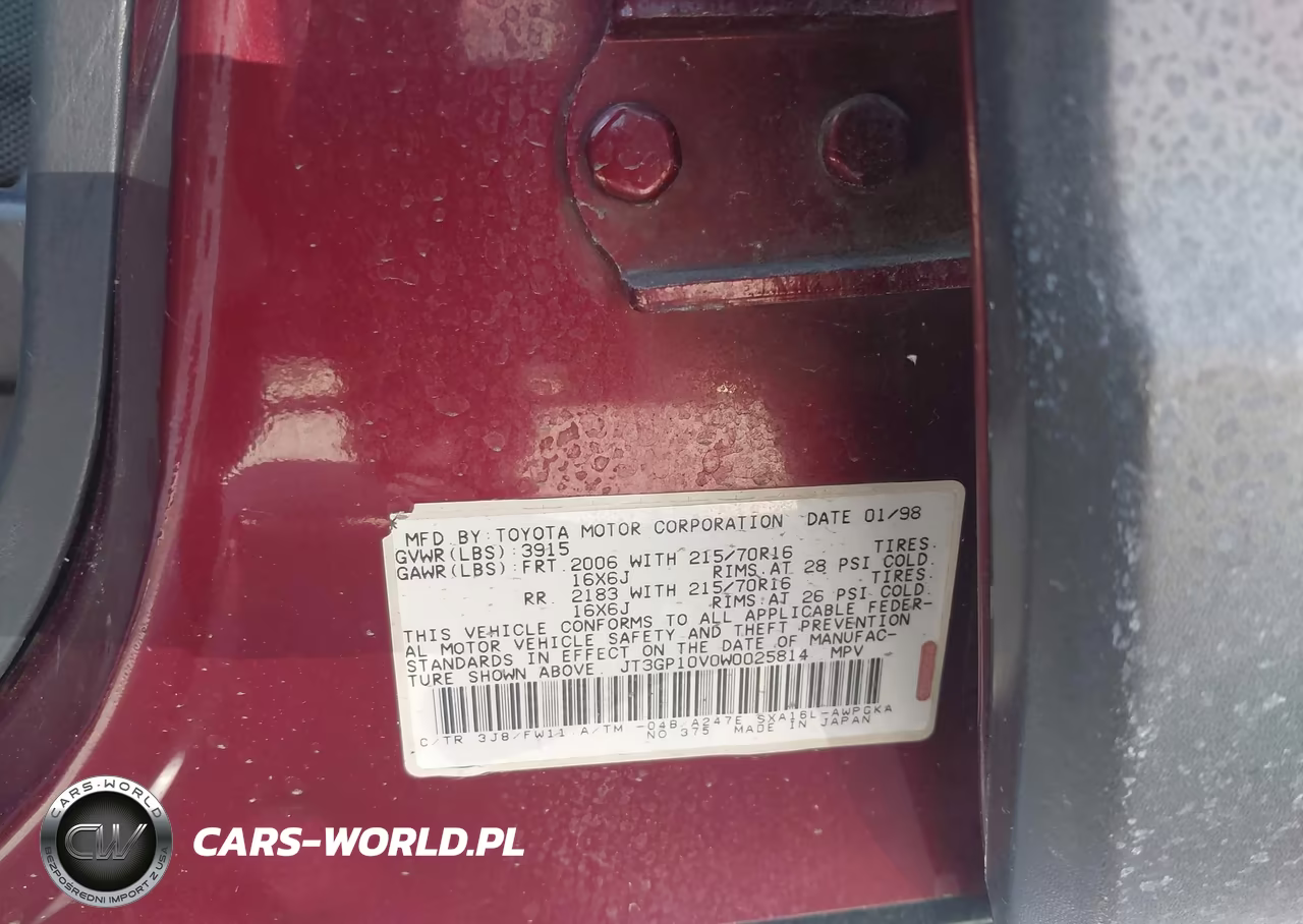 1998 Toyota Rav4 VIN:JT3GP10V0W0025814 - 9