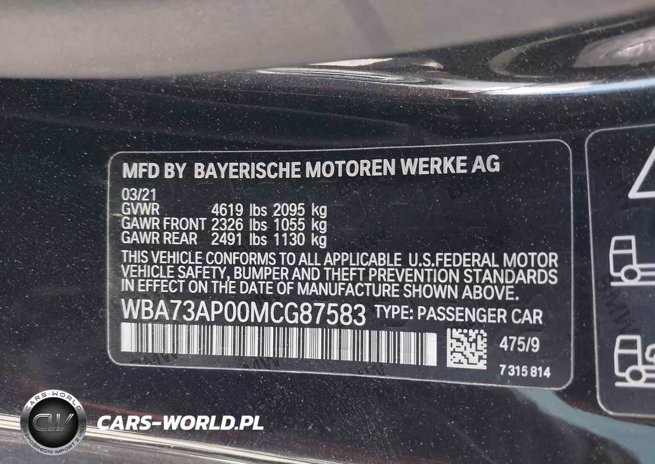 2021 BMW 430I xDrive VIN:WBA73AP00MCG87583 - 9