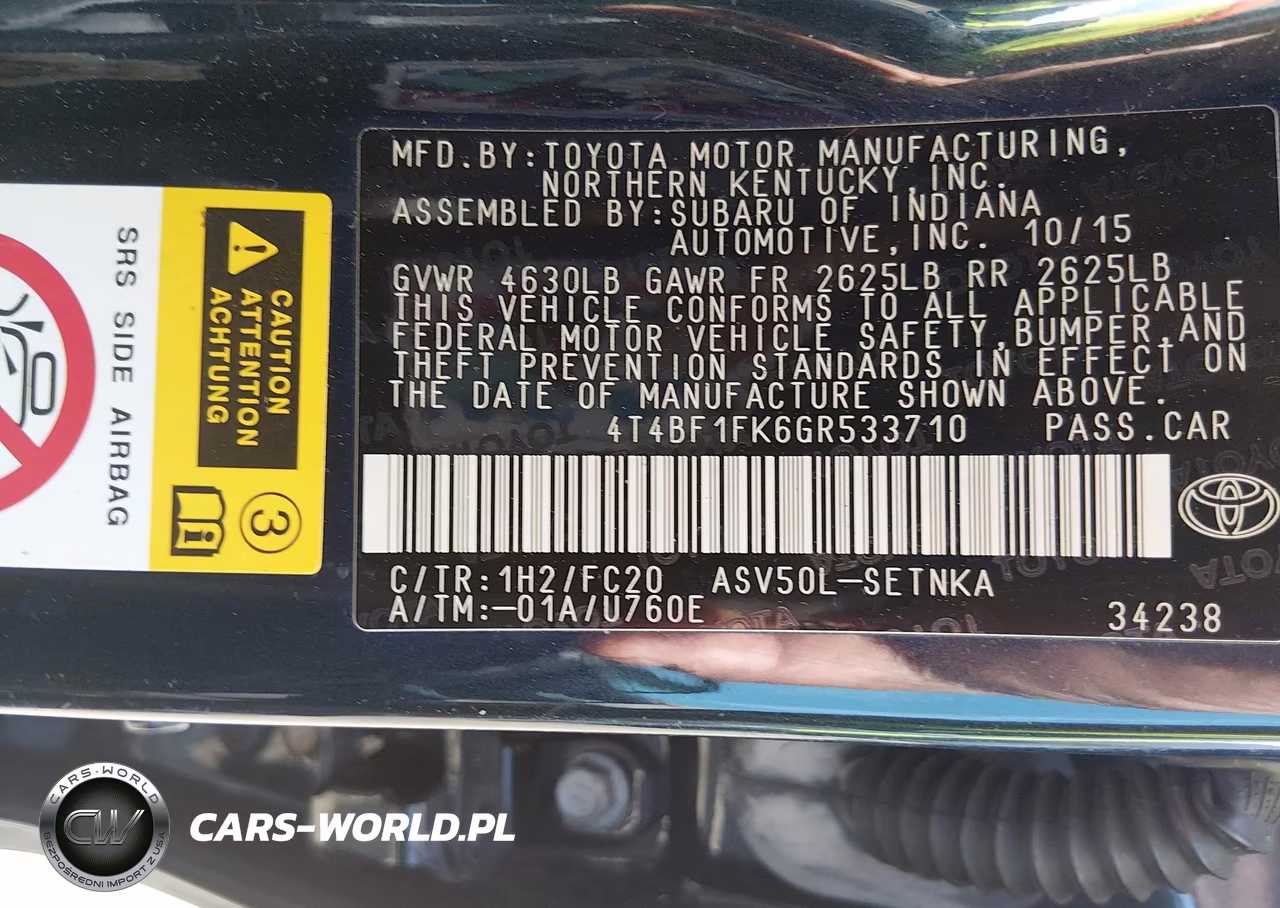 2016 Toyota Camry Le VIN:4T4BF1FK6GR533710 - 9