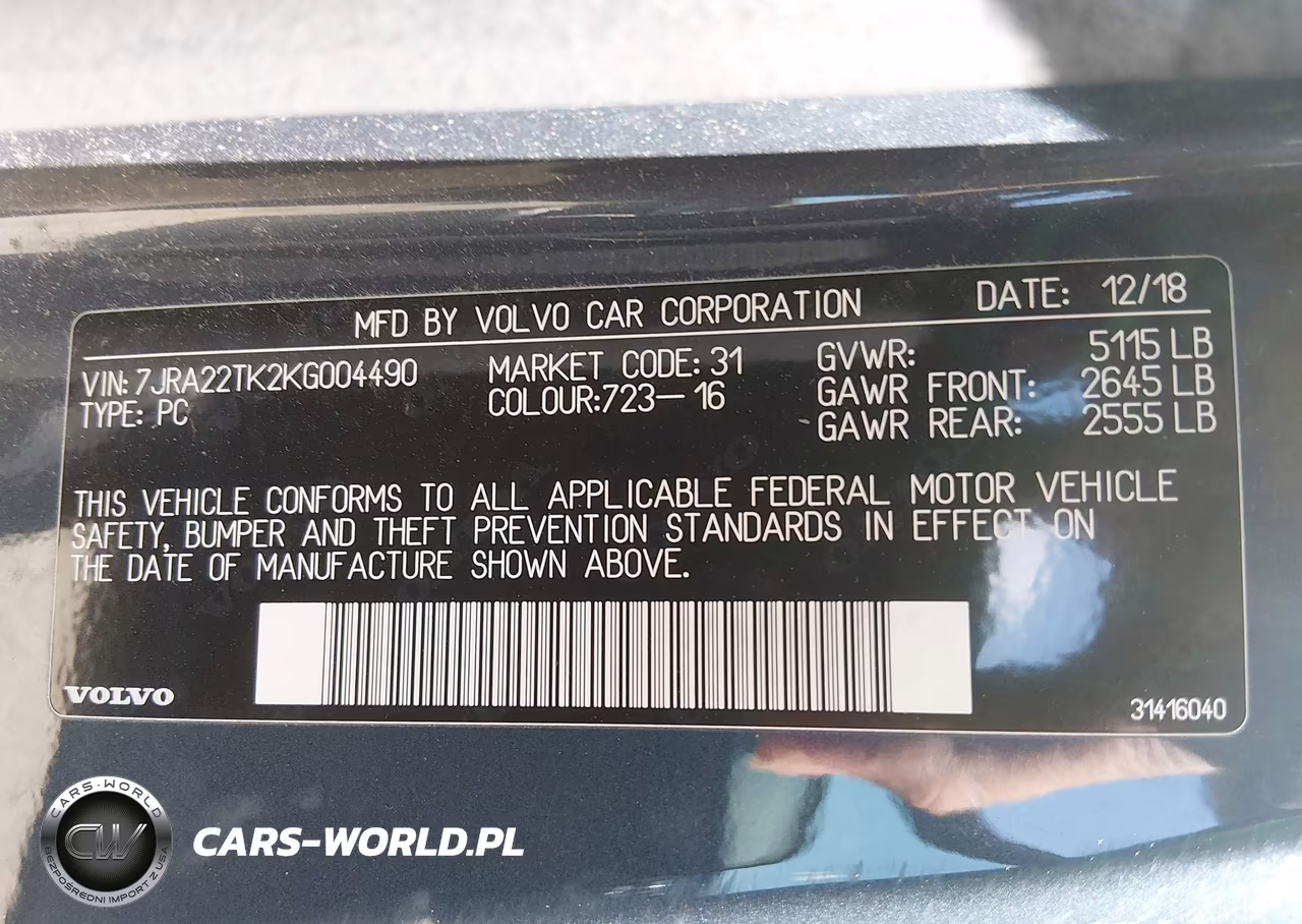 2019 Volvo S60 T6 Momentum VIN:7JRA22TK2KG004490 - 9