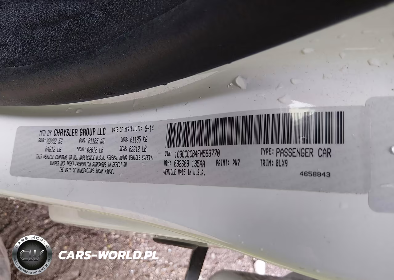 2015 Chrysler 200 C VIN:1C3CCCCB4FN593770 - 9