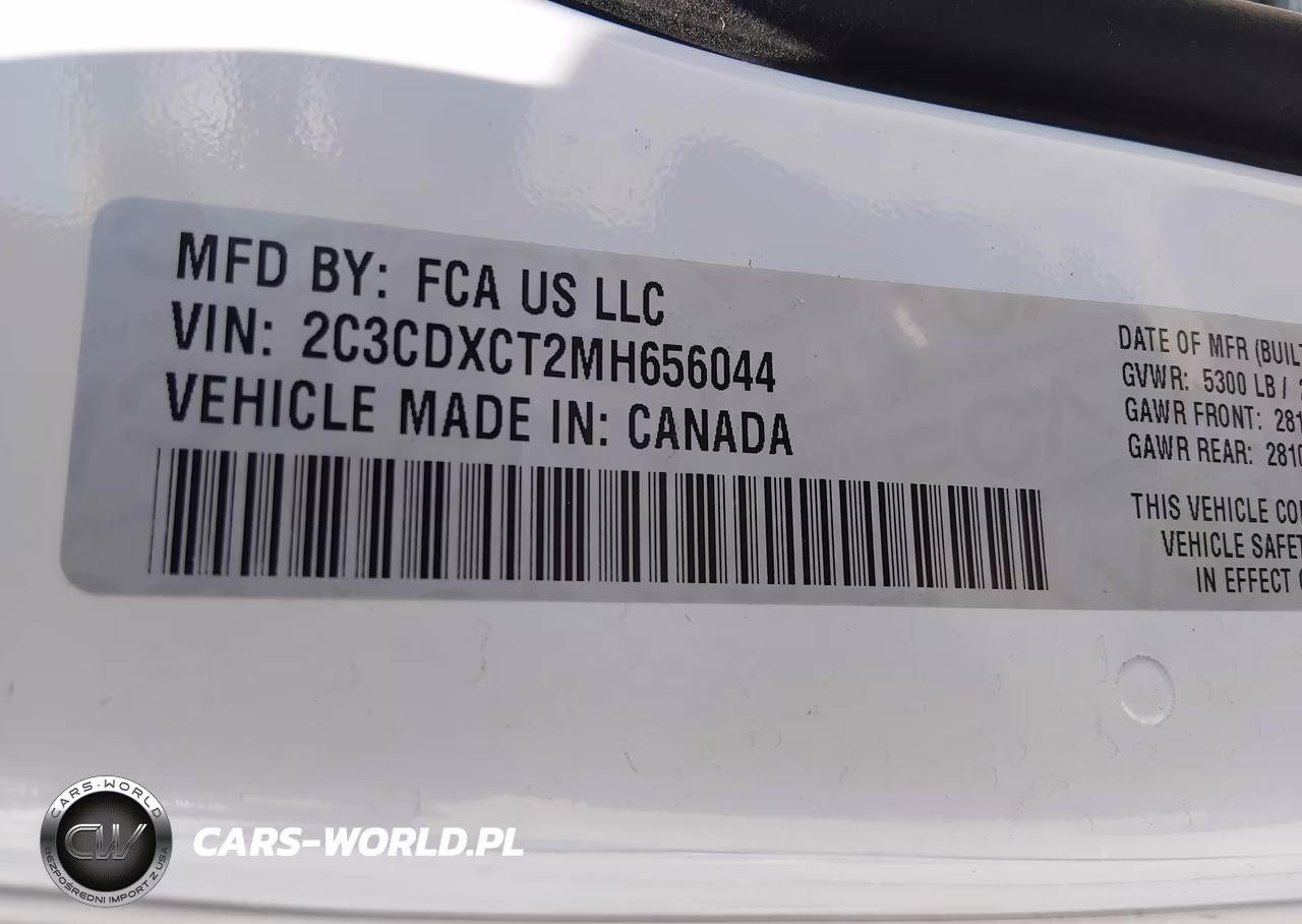 2021 Dodge Charger R-T Rwd VIN:2C3CDXCT2MH656044 - 9