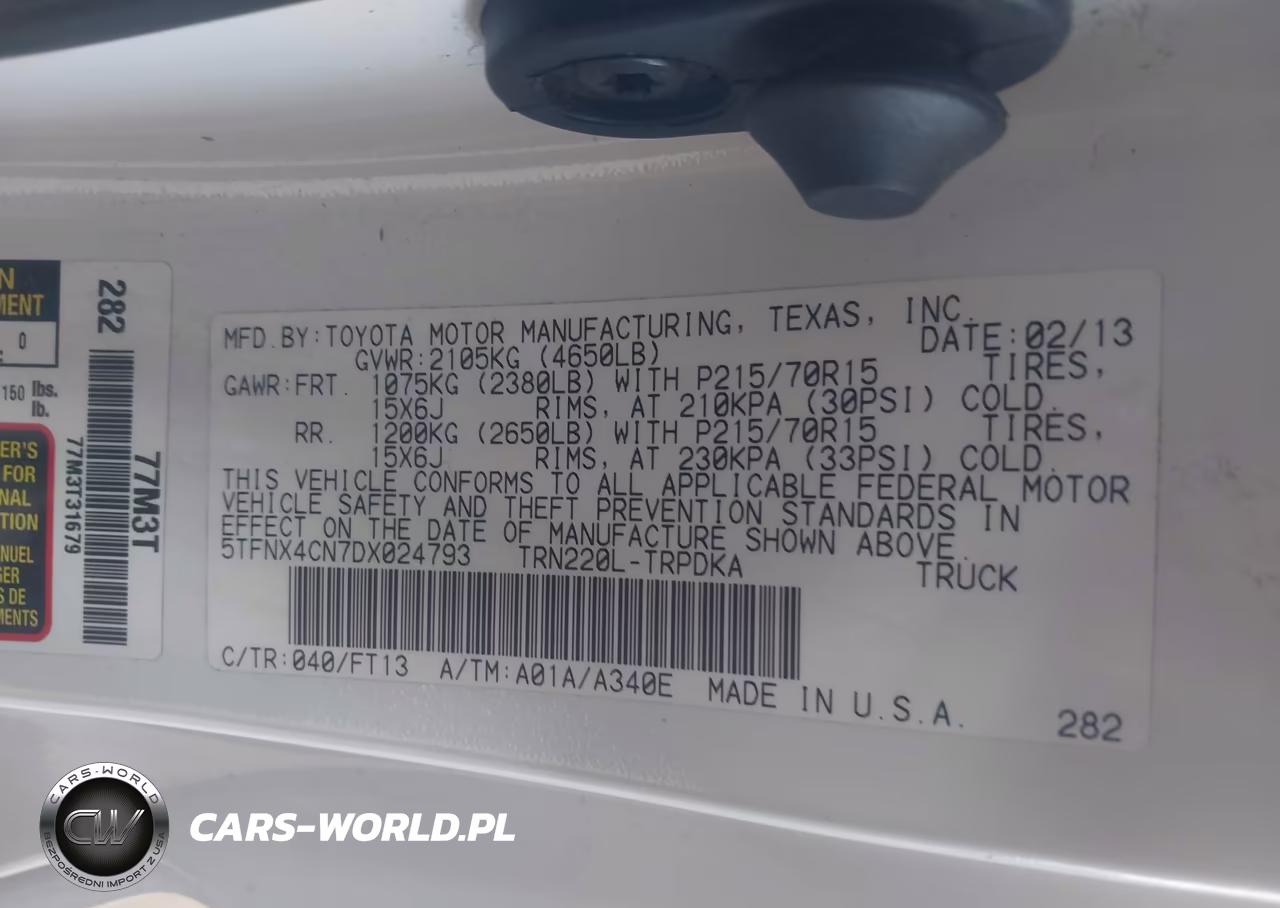 2013 Toyota Tacoma VIN:5TFNX4CN7DX024793 - 9