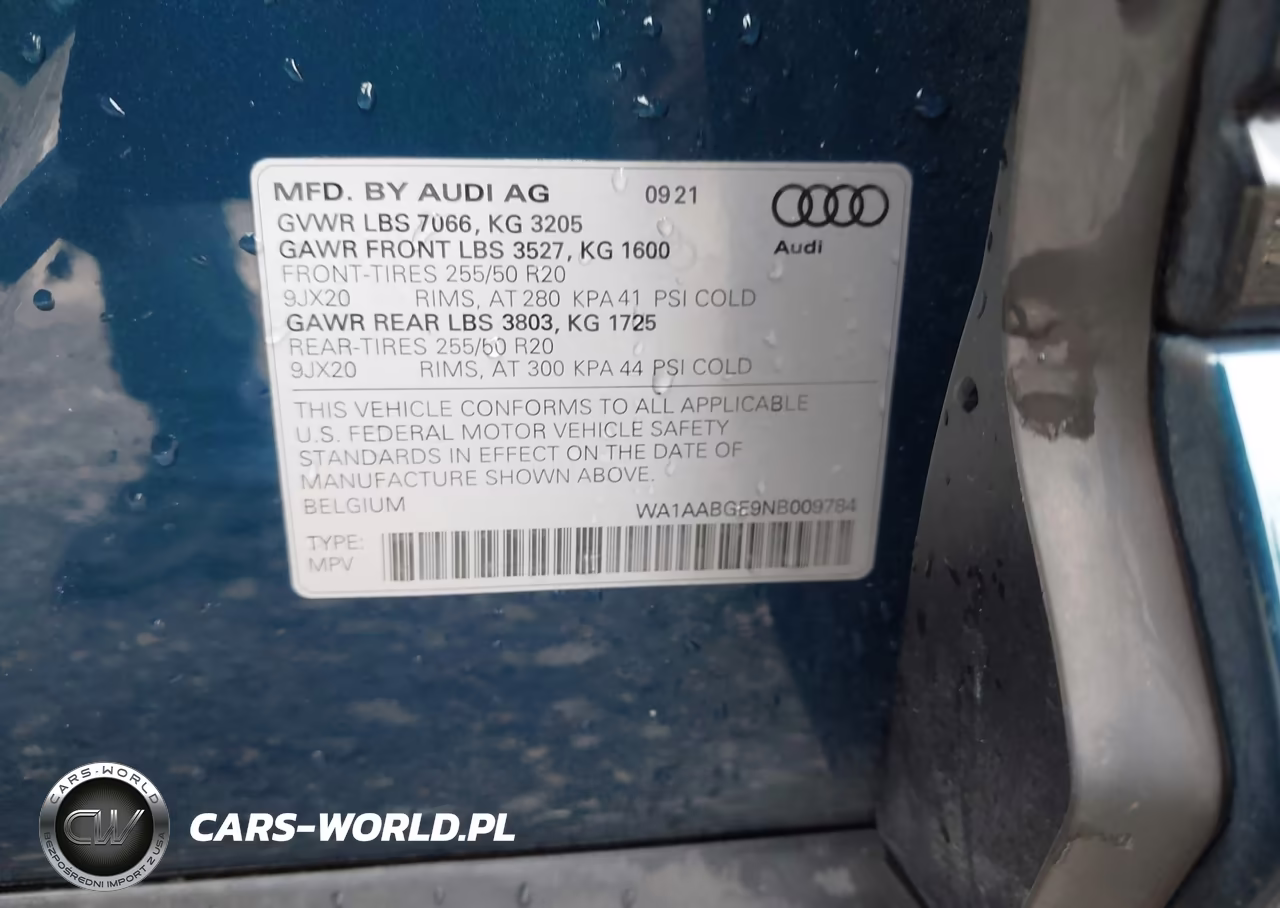 2022 Audi E-Tron Premium Quattro VIN:WA1AABGE9NB009784 - 9