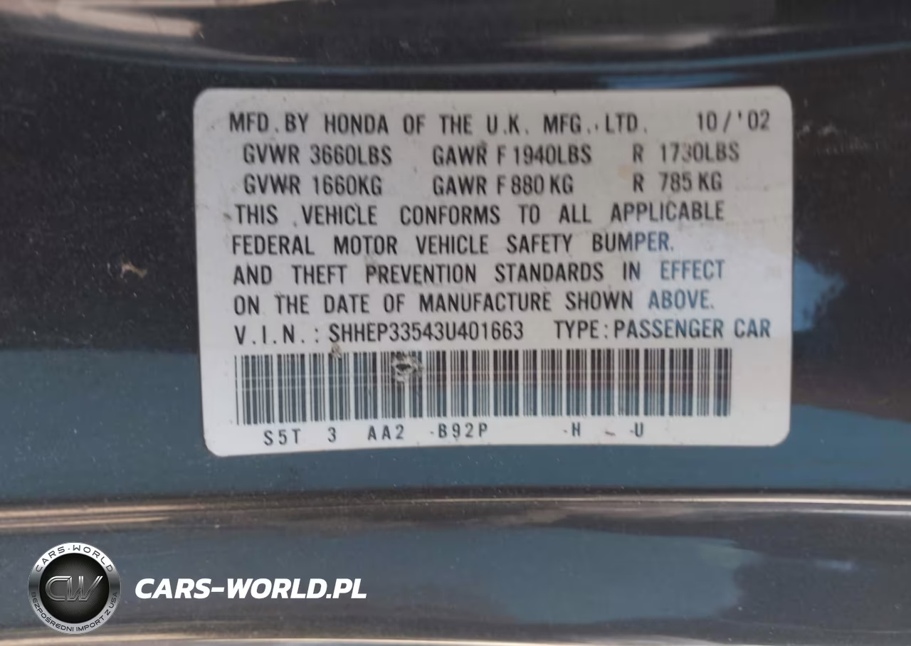 2003 Honda Civic Si VIN:SHHEP33543U401663 - 9