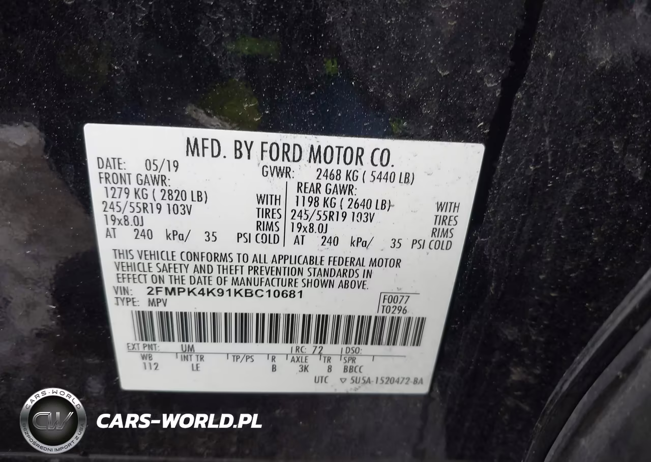 2019 Ford Edge Titanium VIN:2FMPK4K91KBC10681 - 9