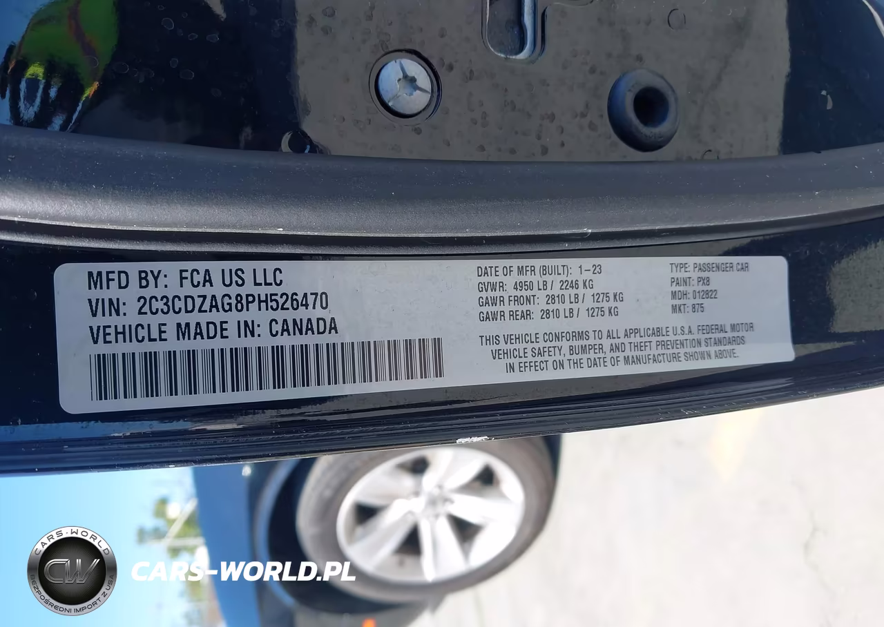 2023 Dodge Challenger Sxt VIN:2C3CDZAG8PH526470 - 9