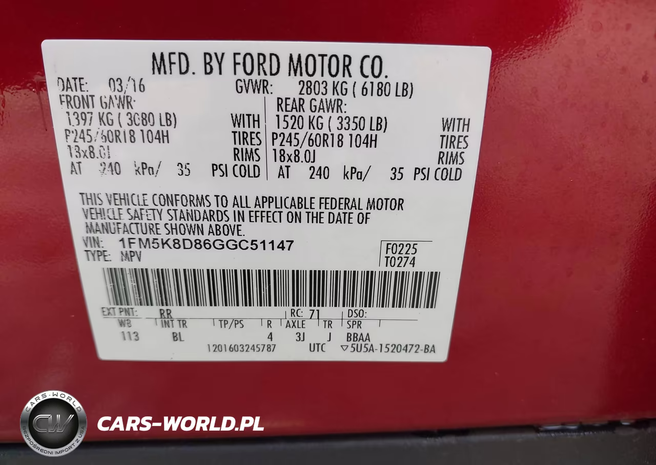 2016 Ford Explorer Xlt VIN:1FM5K8D86GGC51147 - 9