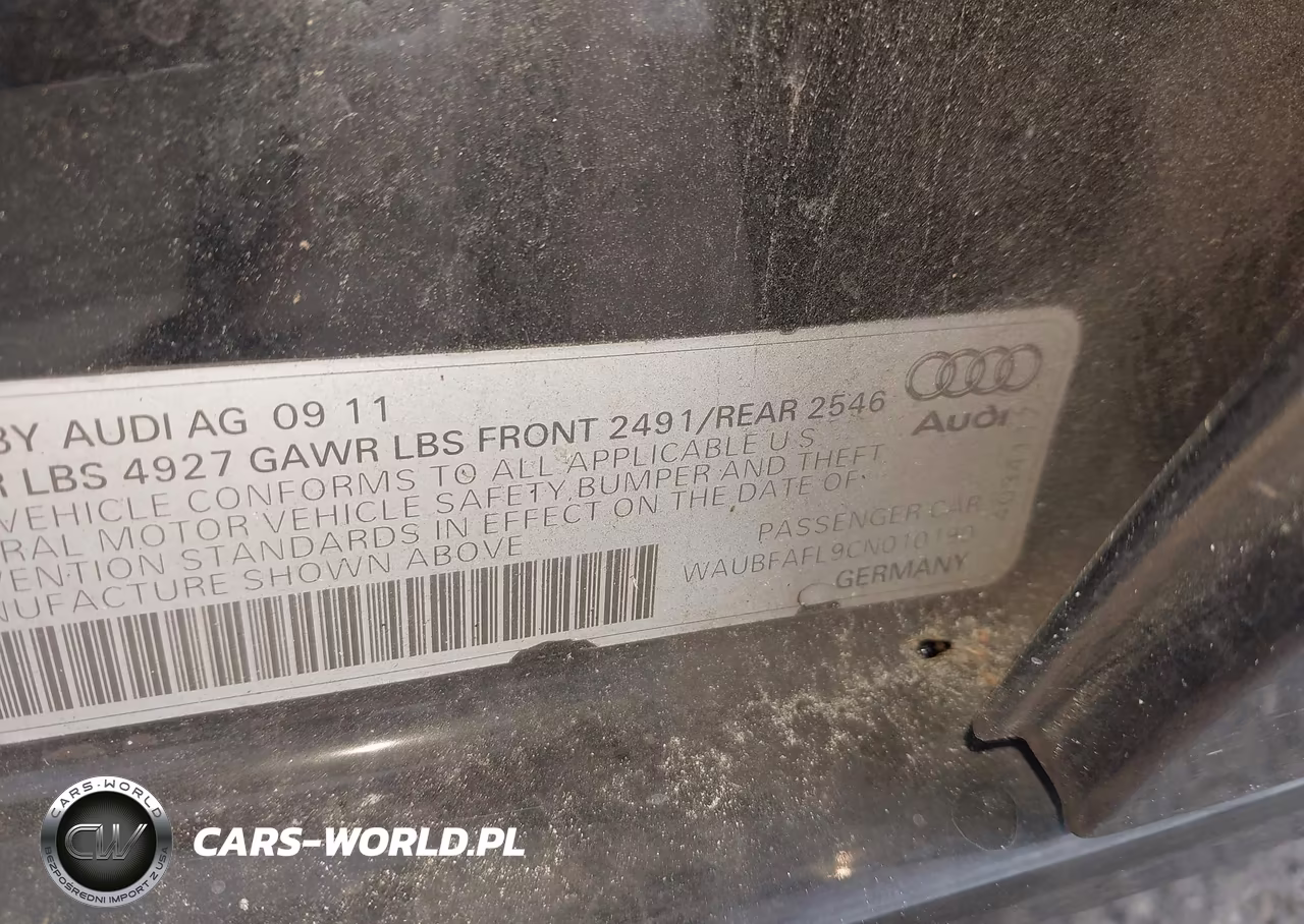 2012 Audi A4 2.0T Premium VIN:WAUBFAFL9CN010190 - 9
