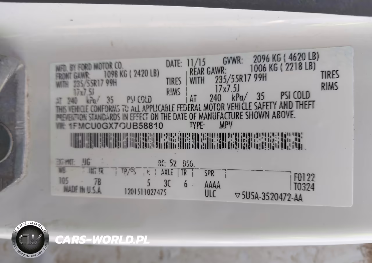 2016 Ford Escape Se VIN:1FMCU0GX7GUB58810 - 9