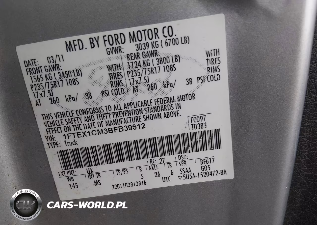 2011 Ford F-150 Xlt VIN:1FTEX1CM3BFB39612 - 9