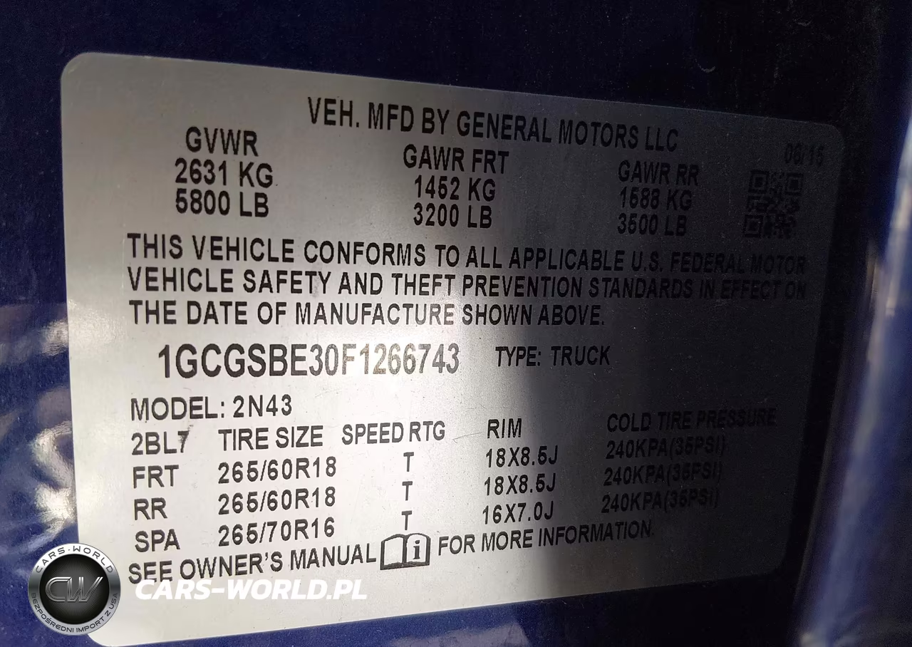 2015 Chevrolet Colorado Lt VIN:1GCGSBE30F1266743 - 9
