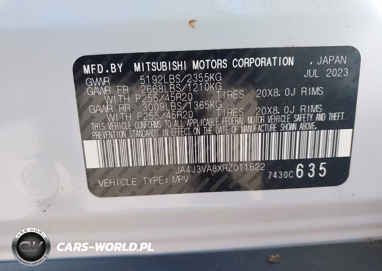 2024 Mitsubishi Outlander Se Black Edition S-Awc VIN:JA4J3VA8XRZ011622 - 9